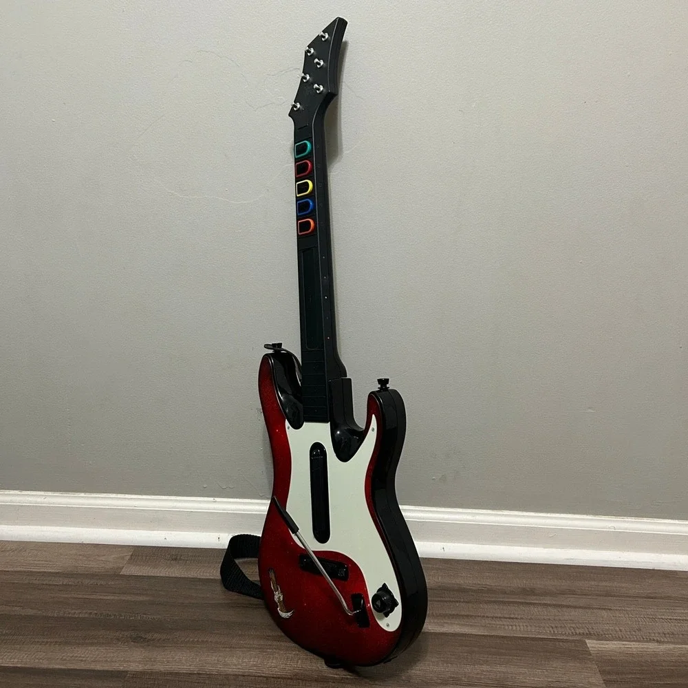 Activision Guitar Hero World Tour PS2 PS3 Wireless Controller Only Red Sparkle